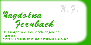 magdolna fernbach business card